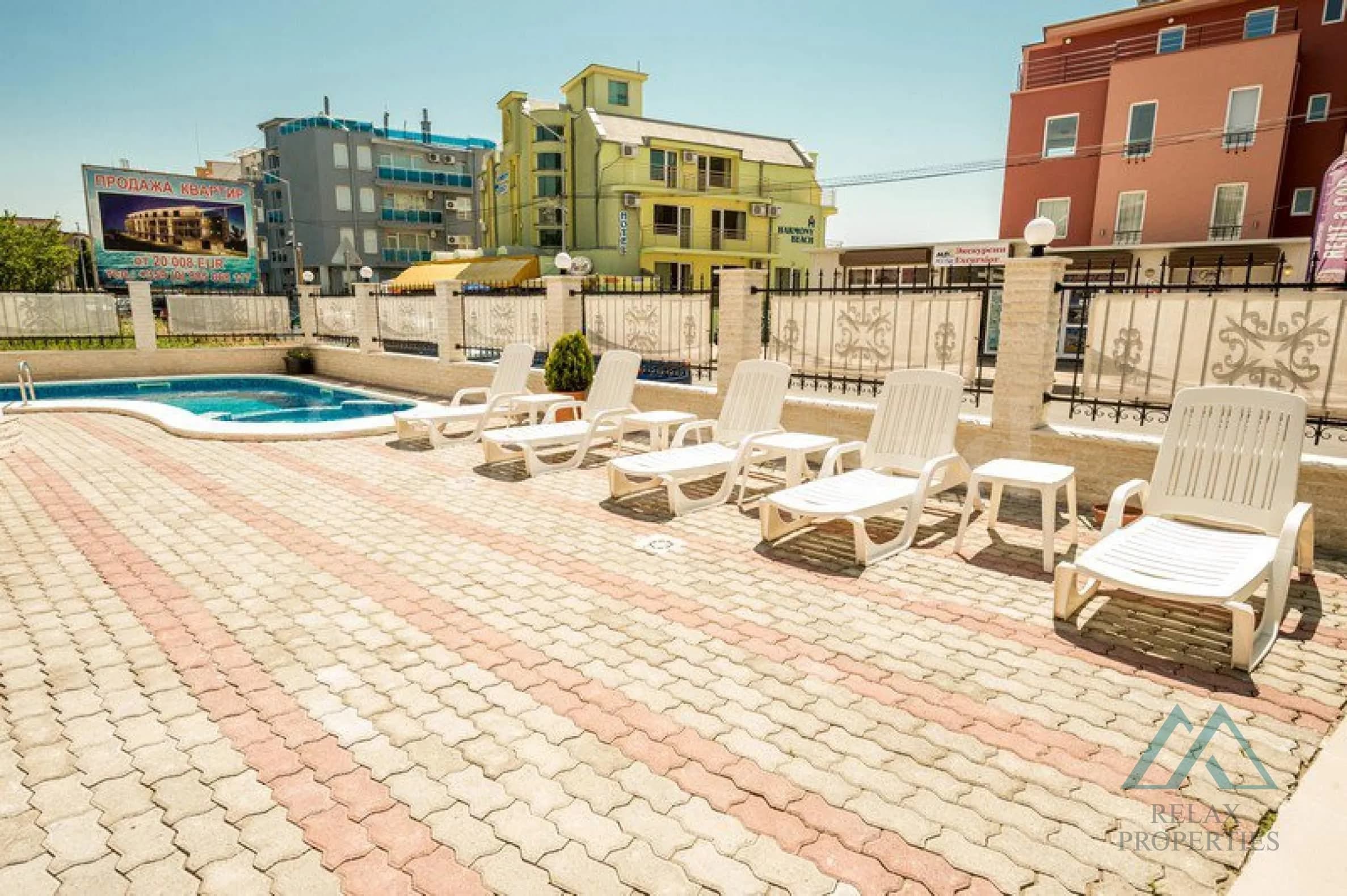 2-izbový apartmán s výhľadom na more, komplex Aurora, Nessebar, 30m od mora - foto 4