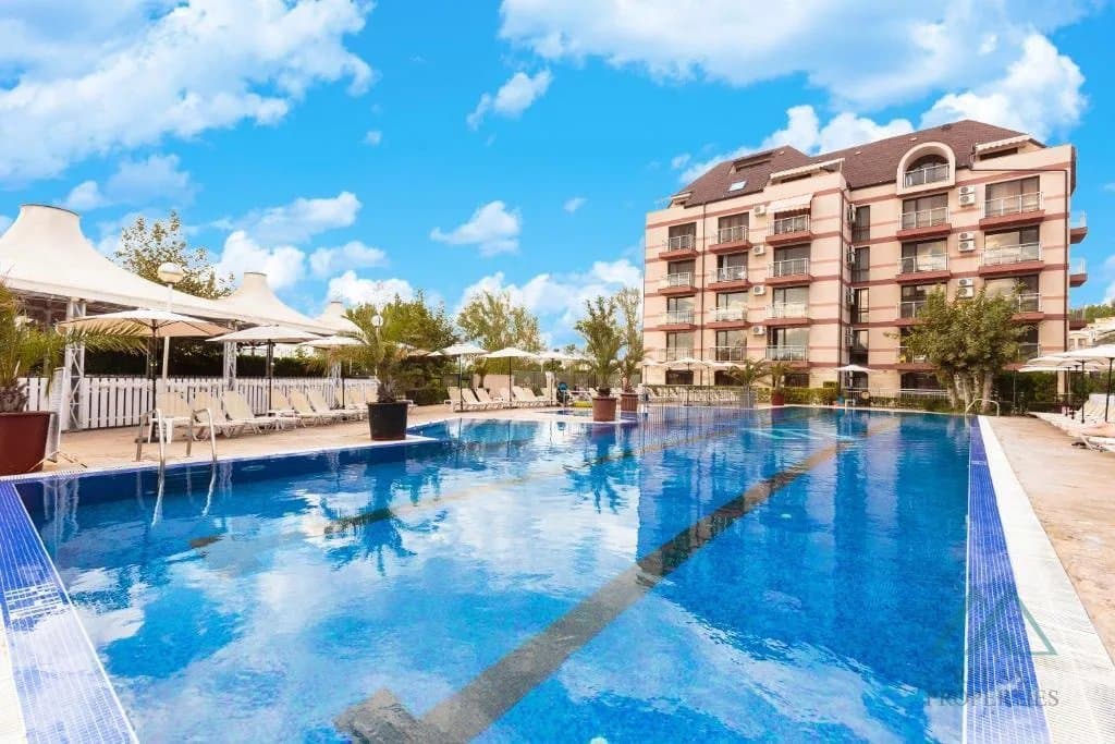 Prostorný apartmán s výhledem na bazén, Tarsis Club & SPA, 700 m od moře, Slunečné pobřeží - foto 28