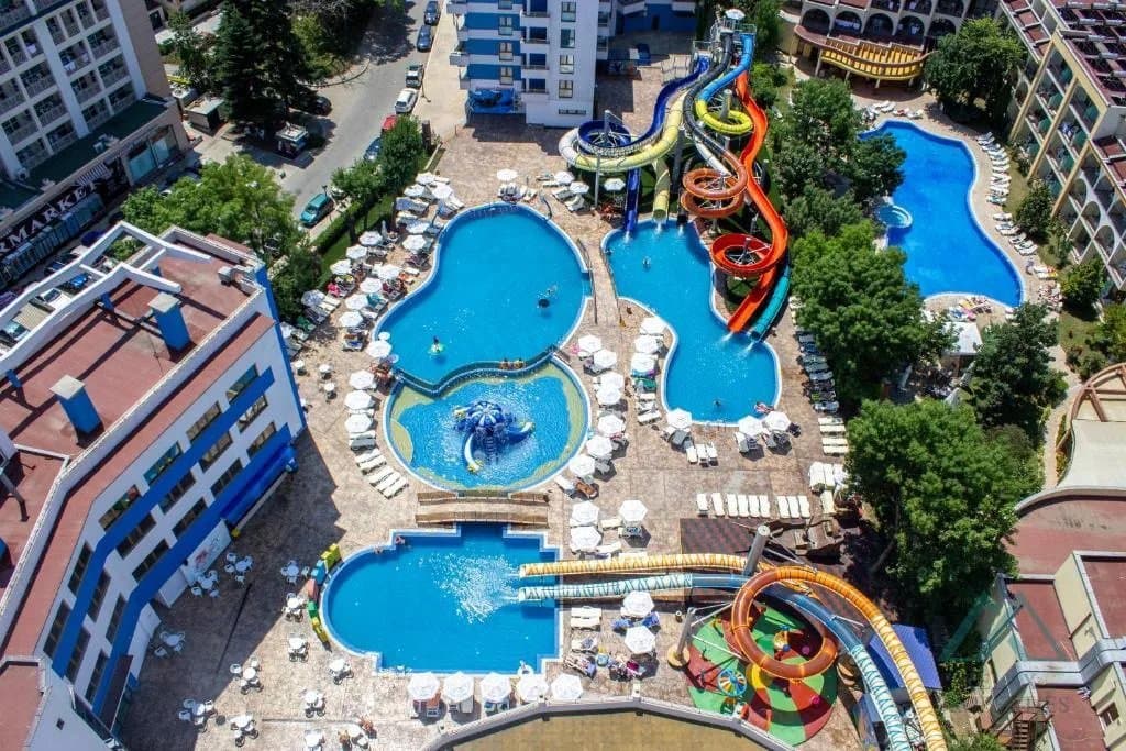 Luxusní ikonický hotel Kuban Resort & Aquapark, apartmán se 2 ložnicemi v centru Slunečného pobřeží, Bulharsko - foto 32