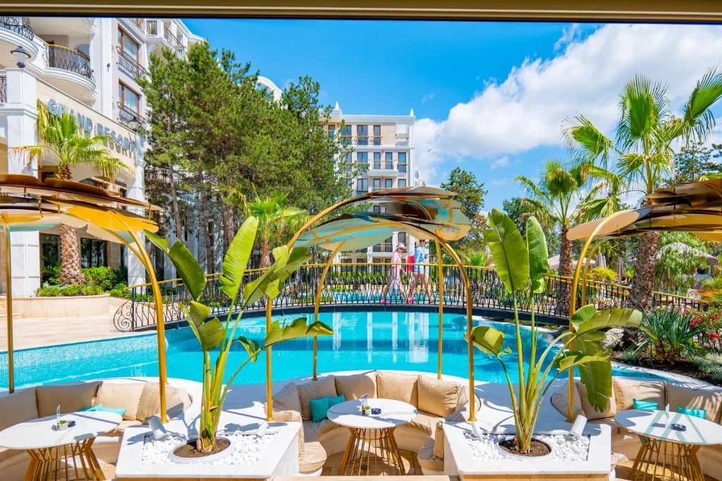 Novostavba! 2 pokojový apartmán 48 m² v Harmony Suites 11, Grand Resort, 600 m od pláže, Slunečné pobřeží - foto 22