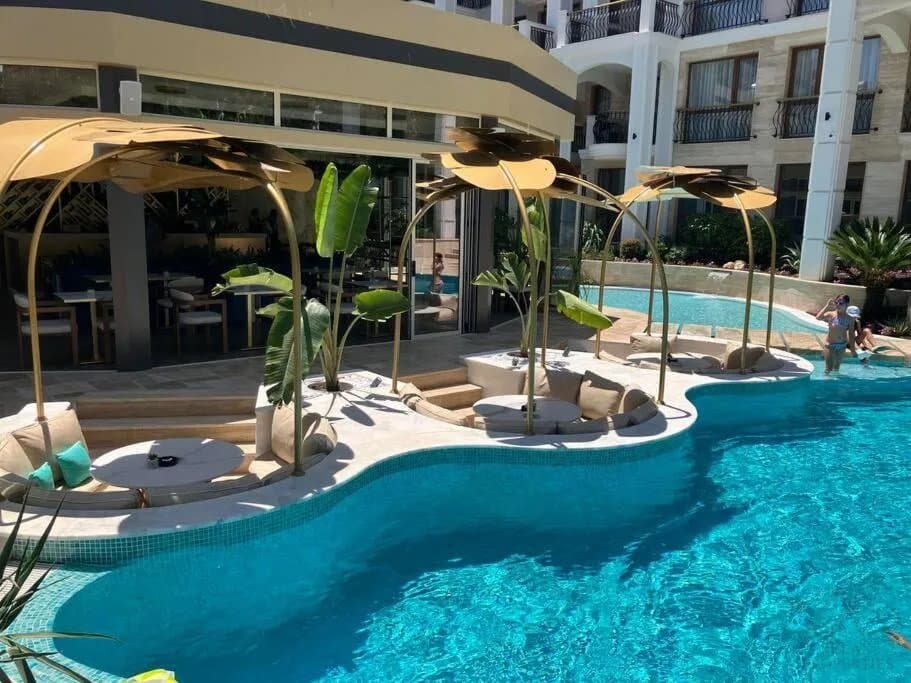 Novostavba! 2 pokojový apartmán 48 m² v Harmony Suites 11, Grand Resort, 600 m od pláže, Slunečné pobřeží - foto 27