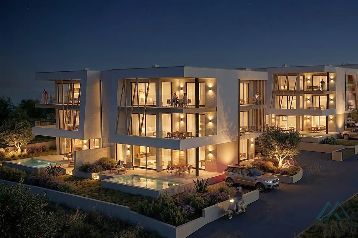 Luxusní apartmán v novostavbě s bazénem - Vodice, Dalmácie - foto 1