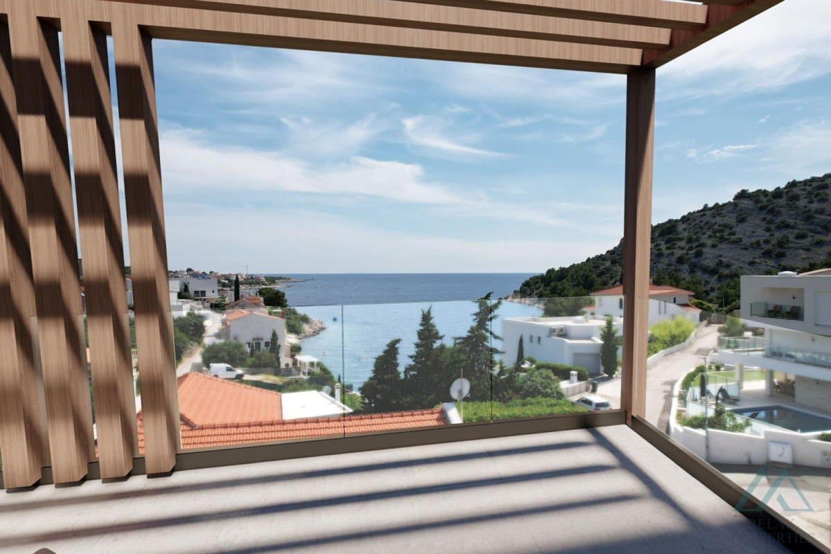 apartmán se 2 ložnicemi a výhledem na moře - novostavba, Rogoznica, jen 50 m od moře - foto 4