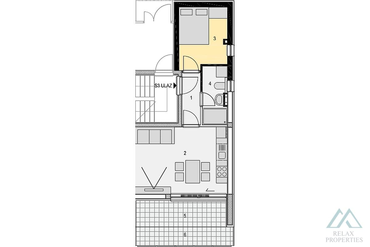 Moderní apartmán 2+kk s výhledem na moře - 1. linie, ostrov Pag, Chorvatsko - foto 5