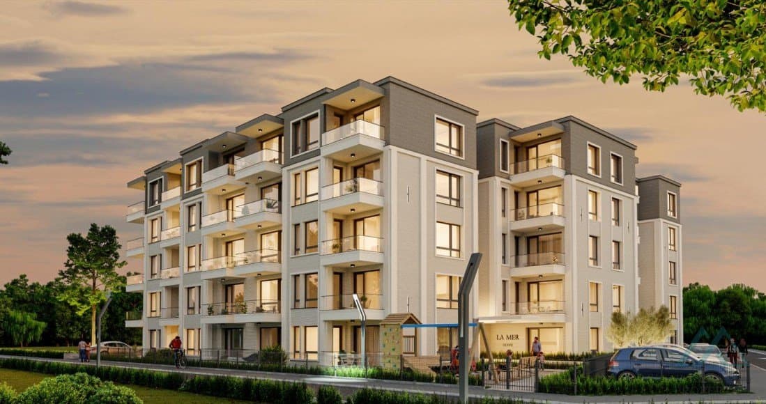 Nová budova na splátky! 2+kk apartmán, komplex La Mer House, Ravda - foto 1