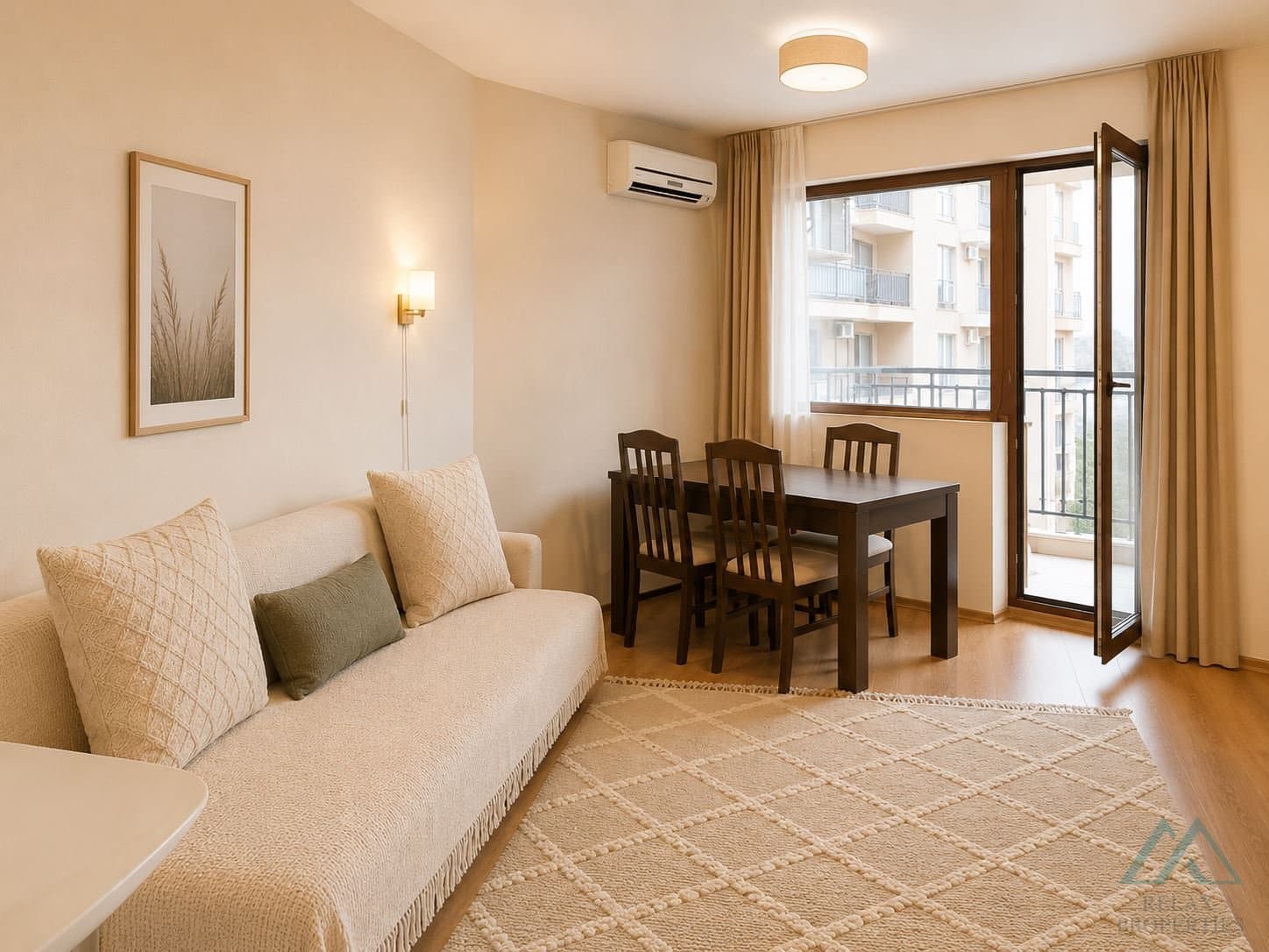 Zařízený apartmán 2+kk s výhledem na bazén v centru Slunečného pobřeží - foto 5