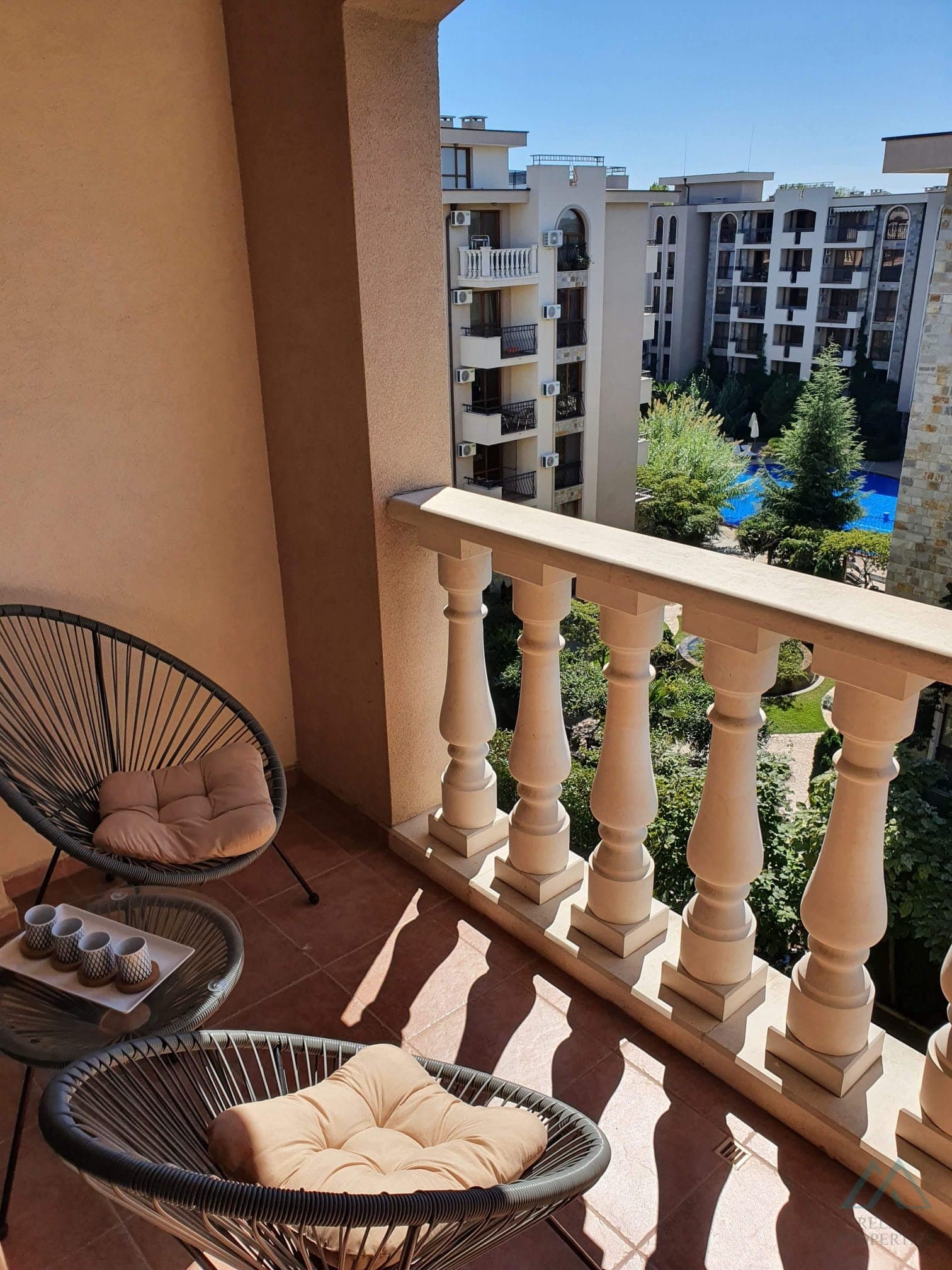 Apartmán v rodinném komplexu Cascadas Family Resort, 500 m od moře, Slunečné pobřeží - foto 8