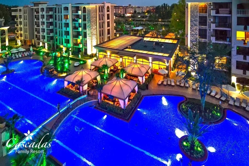 Apartmán v rodinném komplexu Cascadas Family Resort, 500 m od moře, Slunečné pobřeží - foto 12