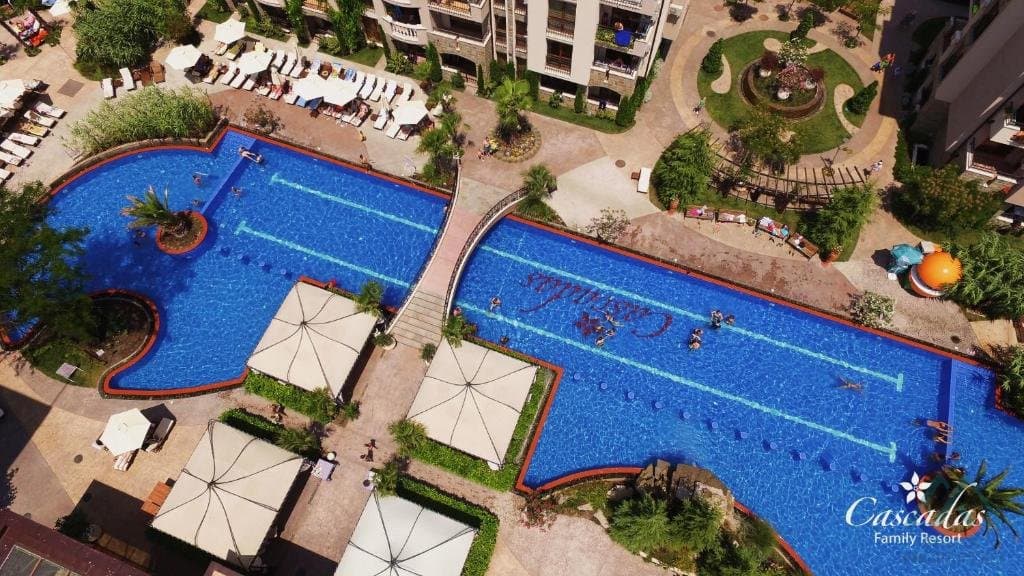 Apartmán v rodinném komplexu Cascadas Family Resort, 500 m od moře, Slunečné pobřeží - foto 14